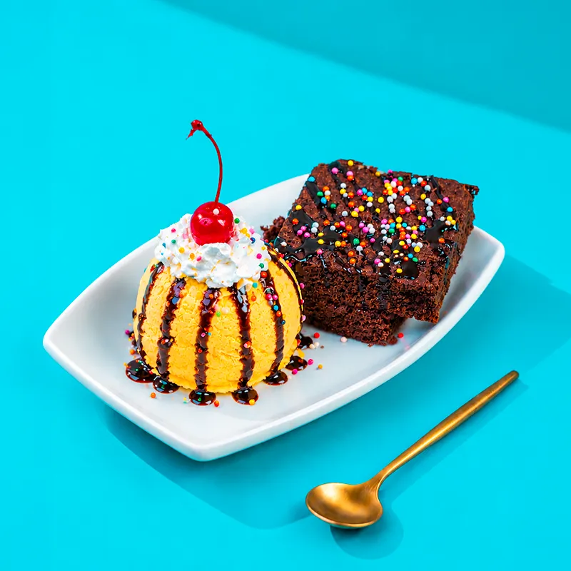 [PD00624] Doble brownie con helado