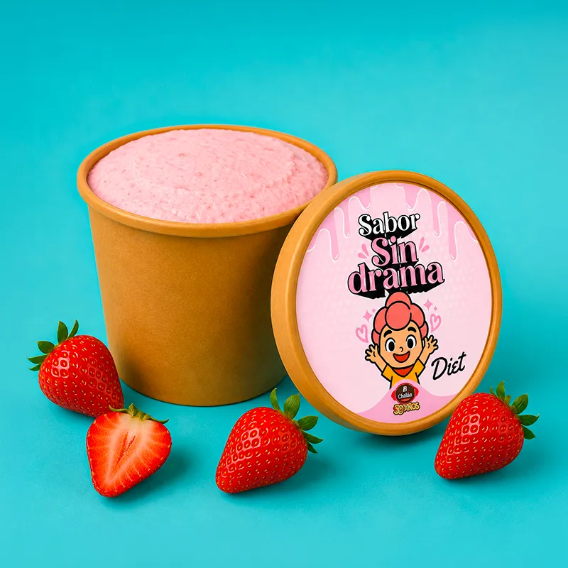 Helado de Fresa Bajo en Azúcar de 220 ml