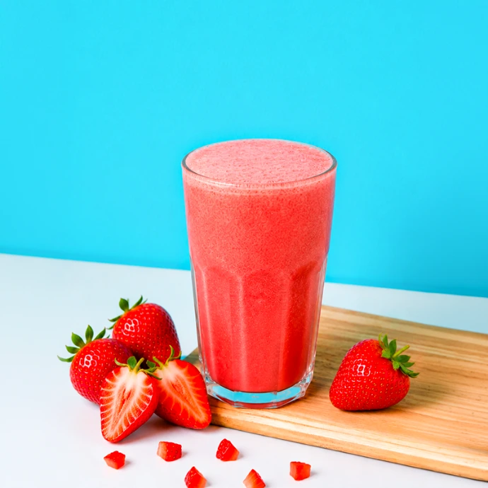 Jugo de Fresa (Helado, Con ázucar, Escribe aqui...)